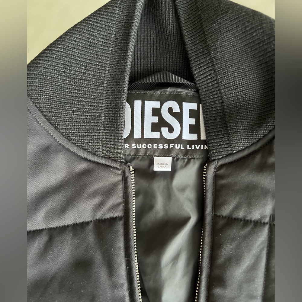 Diesel, quilted bomber jacket